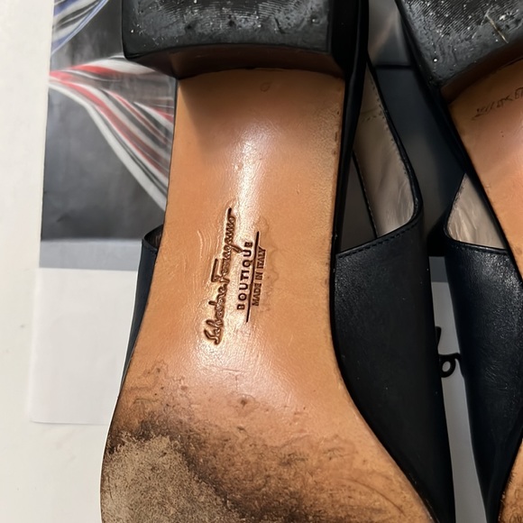 Salvatore Ferragamo Leather Slingbacks - Picture 5 of 8